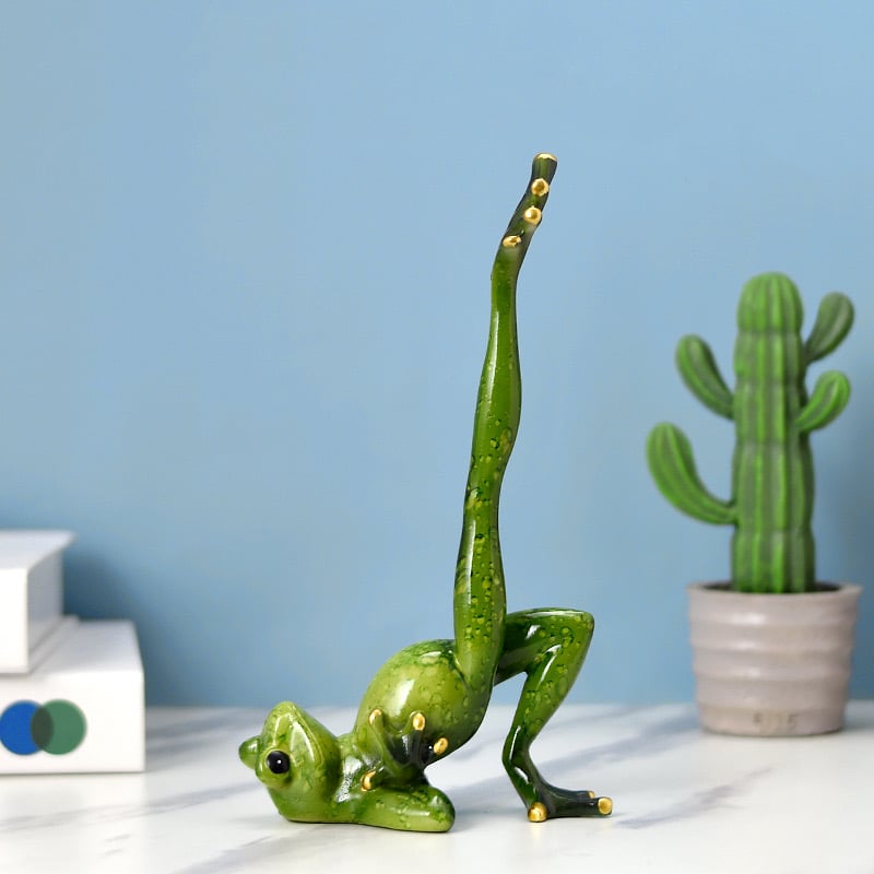 Handmade resin frog pastoral style art ornaments