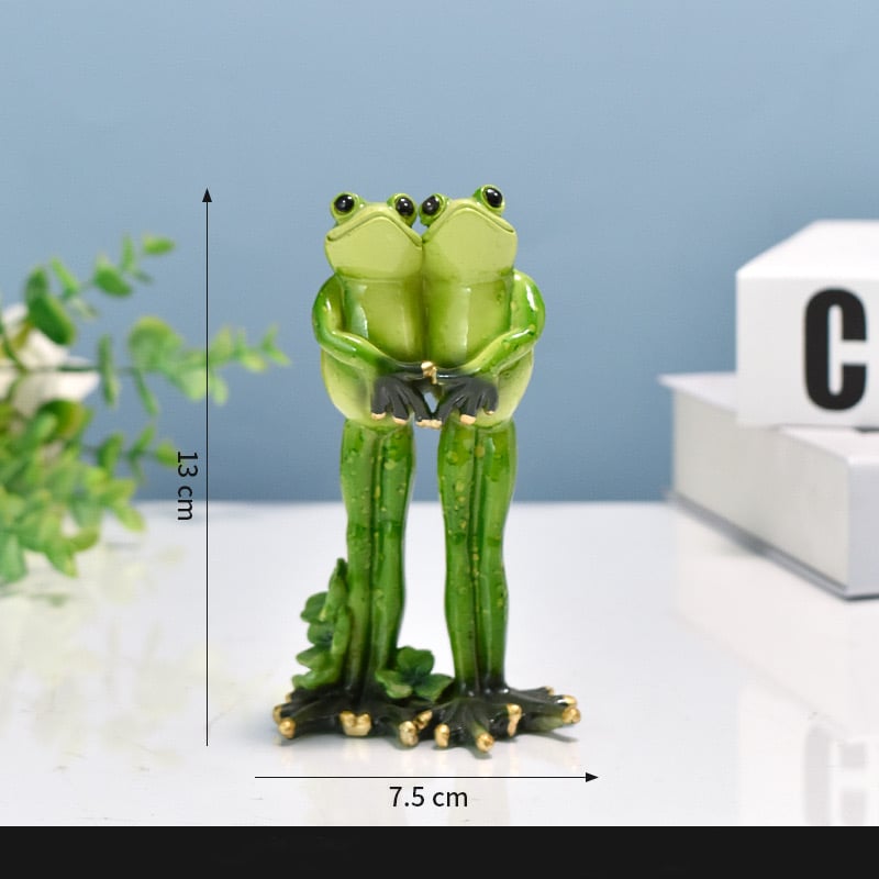 Handmade resin frog pastoral style art ornaments