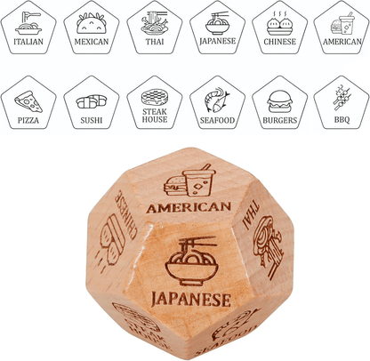 🔥LAST DAY 50% OFF🔥Funny 12-Sided Wood Decision Dice