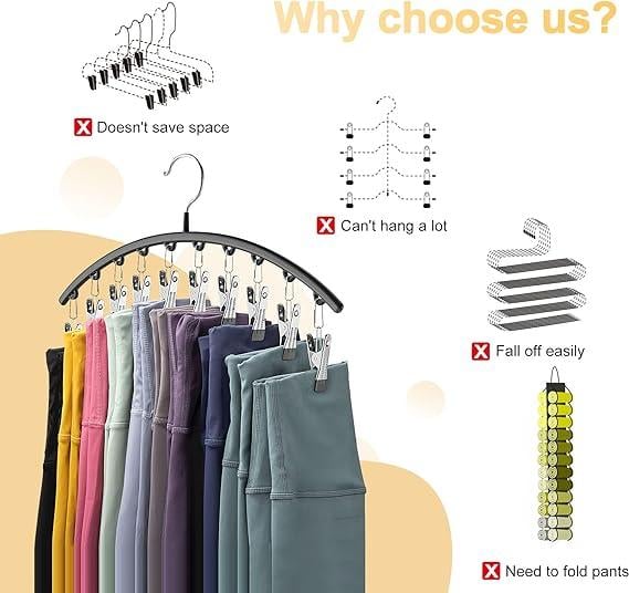 ❄️2025 Hot Sale 49% OFF-🐾Curved Design Hanger with 10 Clips