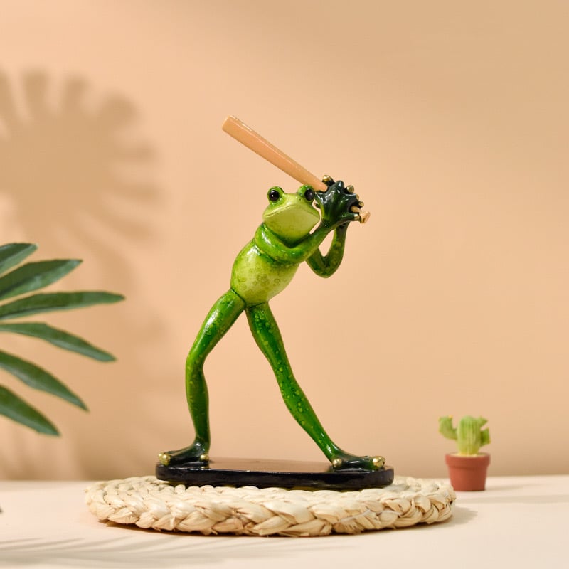 Handmade resin frog pastoral style art ornaments