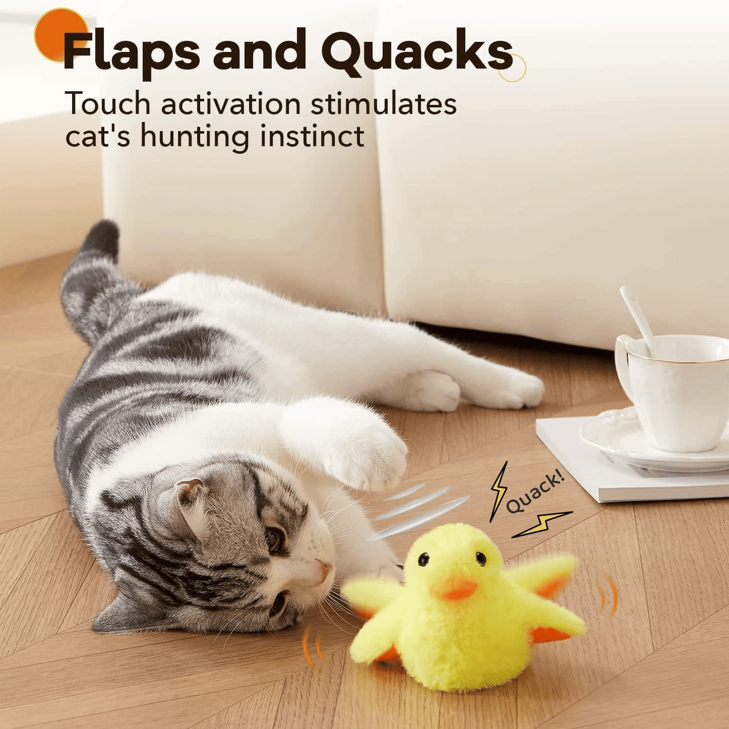 🔥Hot Sale🔥 Cat Toys Rechargeable Flapping Duck