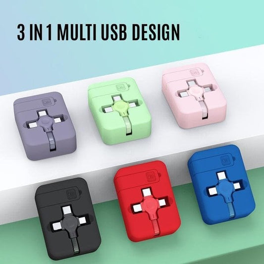 🔥Last Day 48% OFF🔥Three In One Charging Cable Roll - Buy 3 Free Shipping