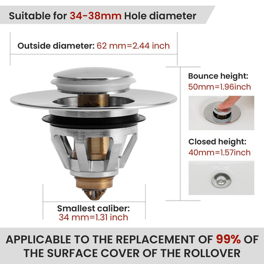 💧💎 Bounce Core Pop-up Drain Filter" 💎💧