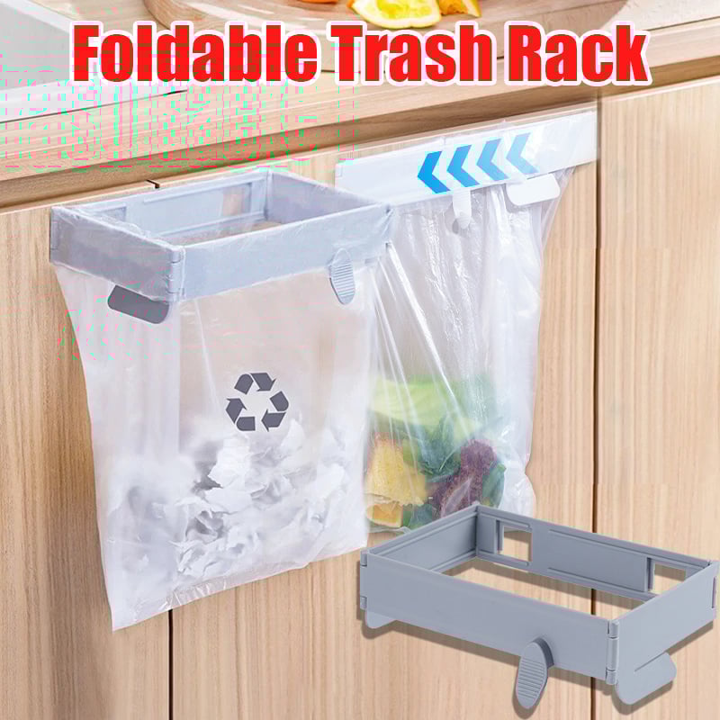 🔥Foldable Trash Rack Kitchen Trash Organizer Multifunctional Portable Hanging Trash