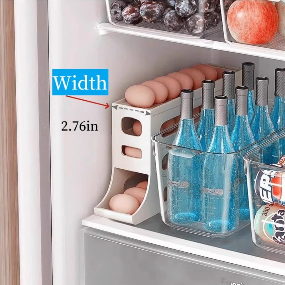 Egg Holder for Fridge, Eggs Dispenser Auto Rolling🔥