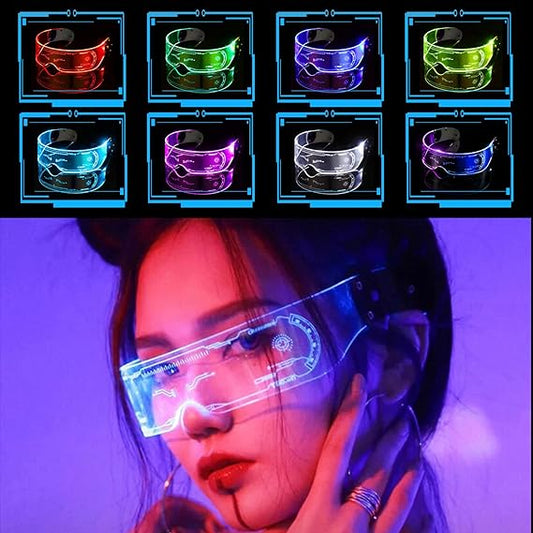 🔥Last Day 50% OFF🔥Cyberpunk Colorful Light Glasses - Buy 3 Free Shipping