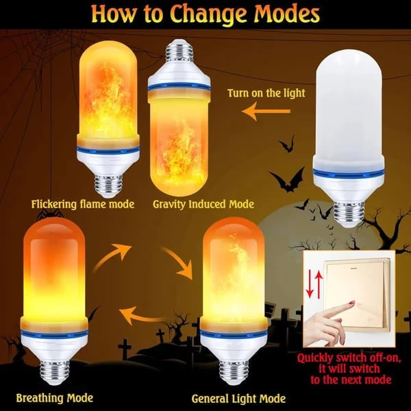 Huge sale 48% OFF🔥2023 UPGRADE LED FLAME LIGHT BULB With Gravity Sensing Effect Imported from Germany