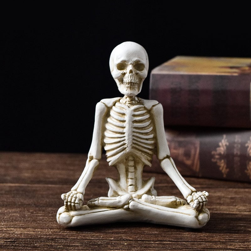 Yoga Skeleton Statue Ornaments Set