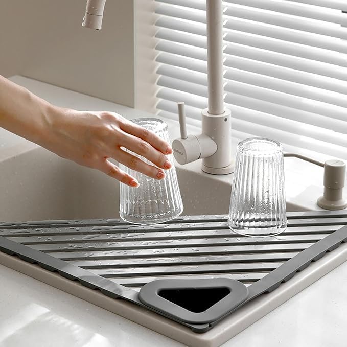 🔥Foldable Triangle Roll-Up Dish Drying Rack