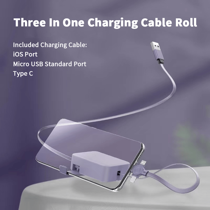 🔥Last Day 48% OFF🔥Three In One Charging Cable Roll - Buy 3 Free Shipping