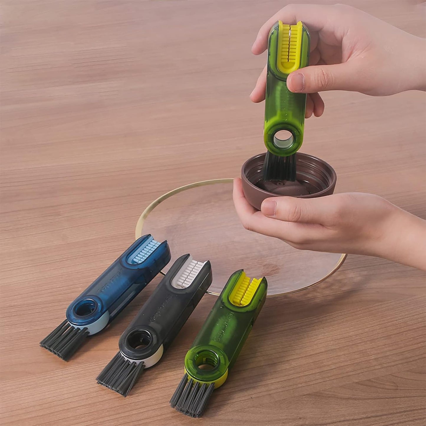 🔥3 in 1 Cup Lid Gap Cleaning Brush, Multifunctional Insulation Bottle Cleaning Tools