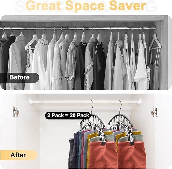 ❄️2025 Hot Sale 49% OFF-🐾Curved Design Hanger with 10 Clips