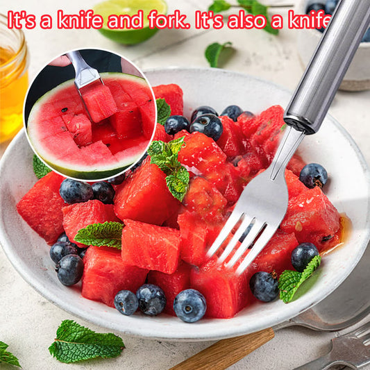 🍉Effortless Fruit Prep-49% OFF-✨ 2-in-1 Fruit Cutter & Fork – For Quick and Easy Fruit Serving! 🍓