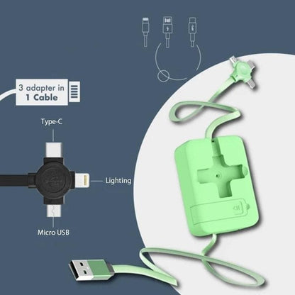 🔥Last Day 48% OFF🔥Three In One Charging Cable Roll - Buy 3 Free Shipping