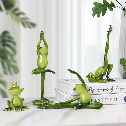 Handmade resin frog pastoral style art ornaments
