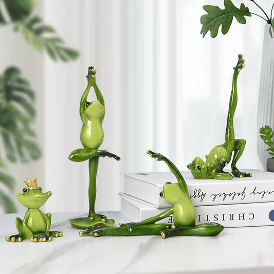 Handmade resin frog pastoral style art ornaments