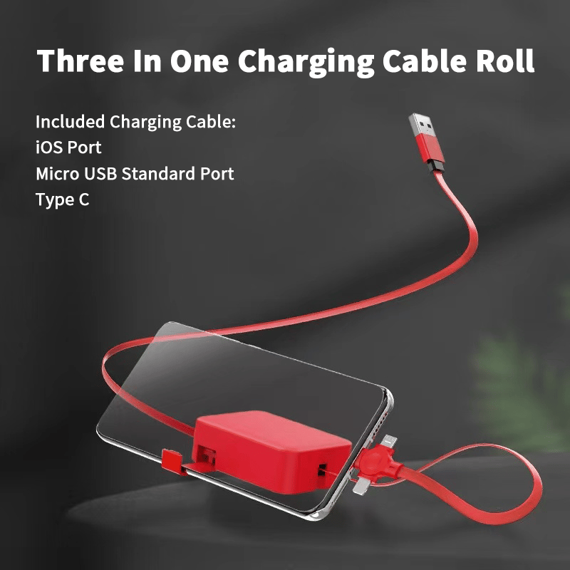 🔥Last Day 48% OFF🔥Three In One Charging Cable Roll - Buy 3 Free Shipping
