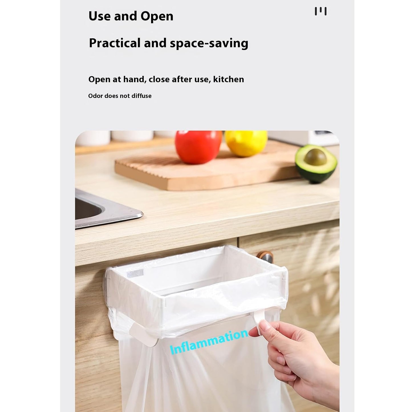 🔥Foldable Trash Rack Kitchen Trash Organizer Multifunctional Portable Hanging Trash