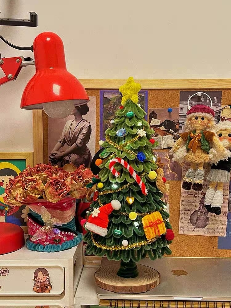 🎄Christmas Sale 50% OFF🎄DIY Plush Stick-Christmas Tree Set