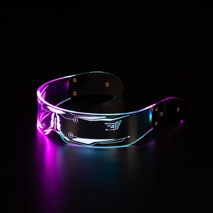 🔥Last Day 50% OFF🔥Cyberpunk Colorful Light Glasses - Buy 3 Free Shipping