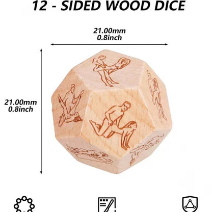 🔥LAST DAY 50% OFF🔥Funny 12-Sided Wood Decision Dice