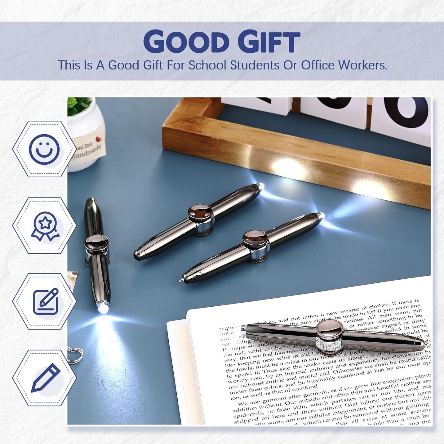 🔥Last Day Promotion🔥 LED light gyro Fidget pen