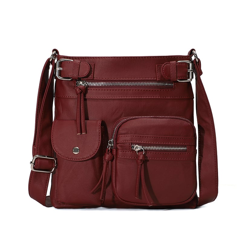💥2025 HOT SALE- 40% off💥Multi-Pocket Crossbody Bag Soft Leather Shoulder Purse Bag