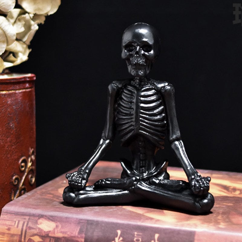 Yoga Skeleton Statue Ornaments Set