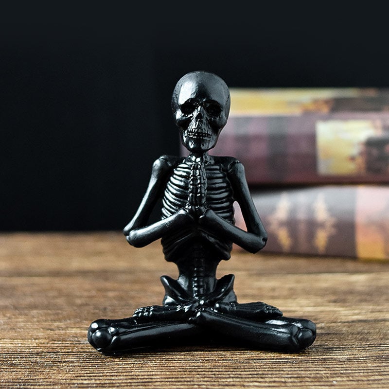 Yoga Skeleton Statue Ornaments Set
