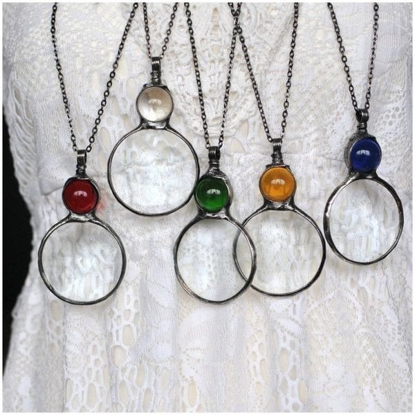 🔥LAST DAY 50% OFF🔥Magnifying Glass Necklace Gift - Buy 2 Free Shipping
