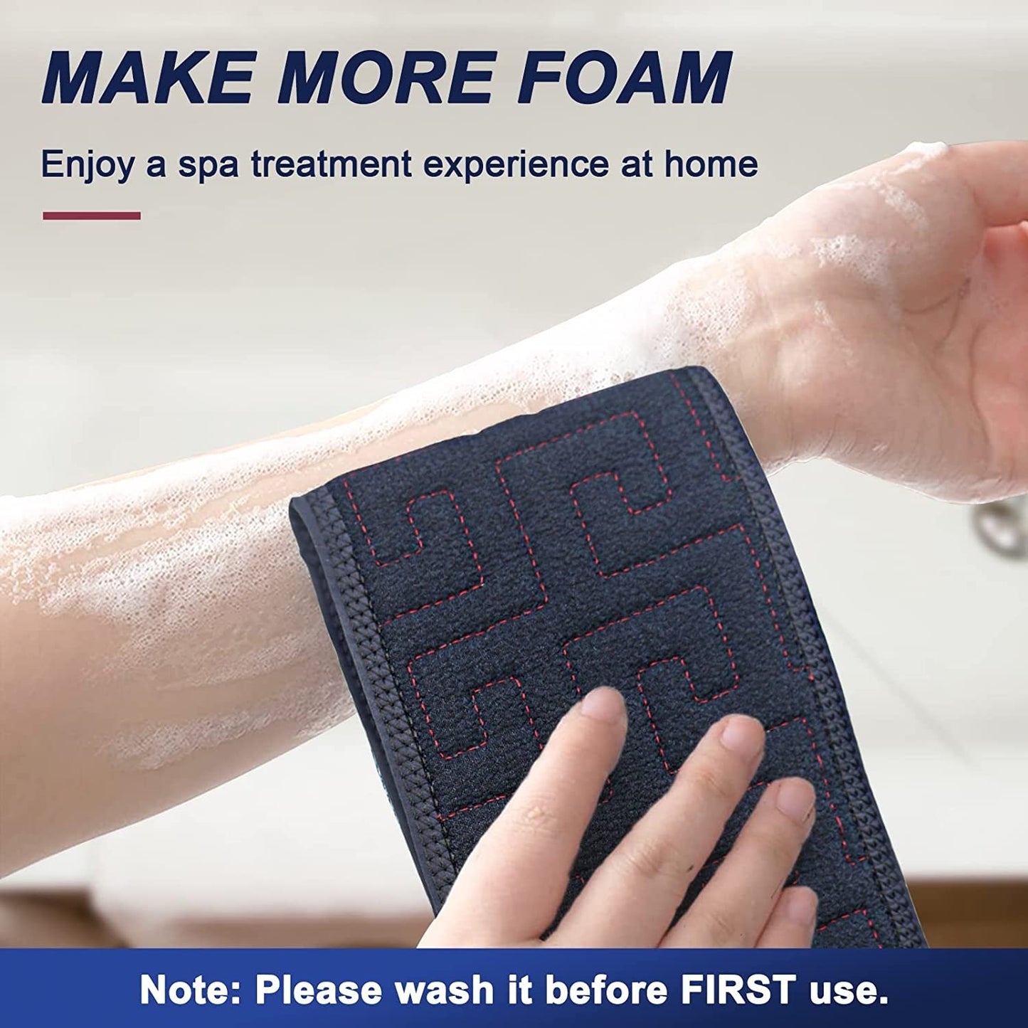 Pull Back Scarf Bath Scrubber for Body Massage
