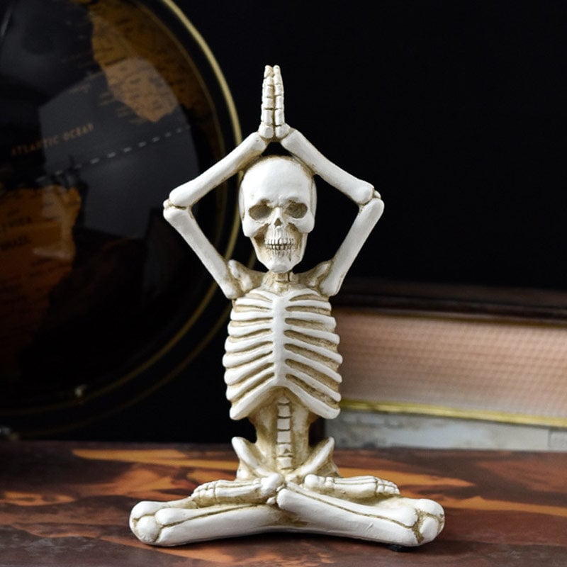 Yoga Skeleton Statue Ornaments Set