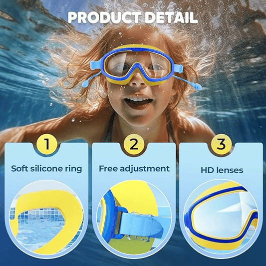 🎉Last Day Promotion 49% OFF - 🔥HD children's large frame waterproof and anti-fog swimming goggles