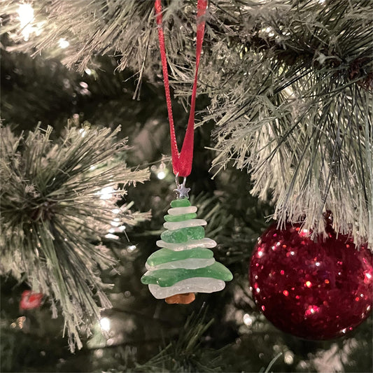 🔥LAST DAY 50% OFF - Lake Erie Sea Glass Christmas Tree Ornament