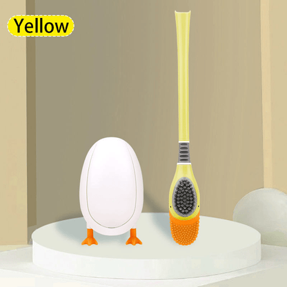 Duckling Silicone Toilet Brush - Automatic Opening and Closing Gravity Storage Rack