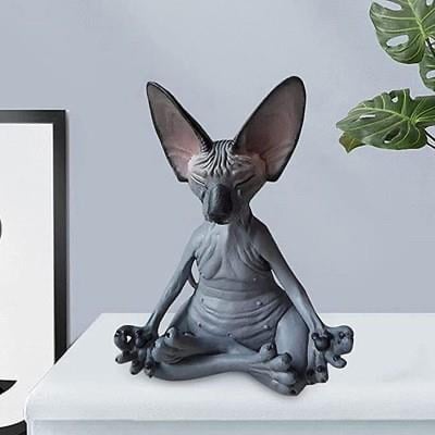 Hairless Cat Meditation Resin Ornament