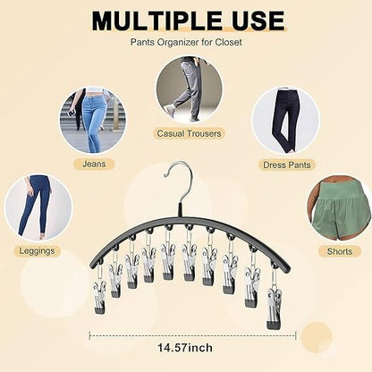 ❄️2025 Hot Sale 49% OFF-🐾Curved Design Hanger with 10 Clips