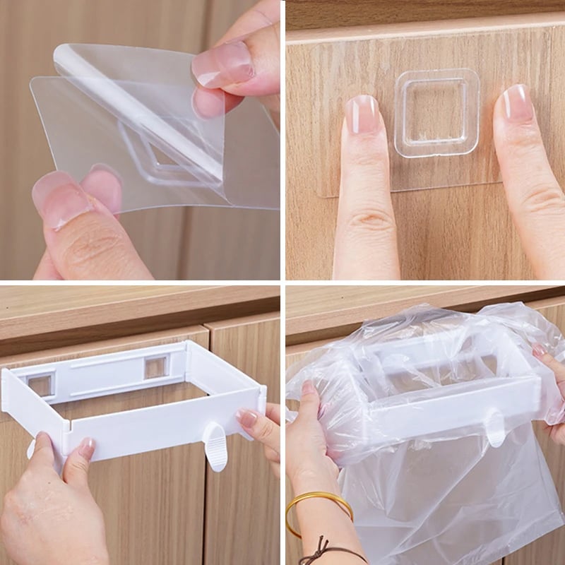 🔥Foldable Trash Rack Kitchen Trash Organizer Multifunctional Portable Hanging Trash