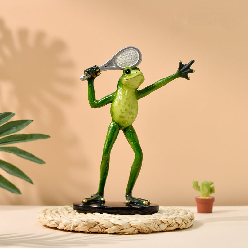 Handmade resin frog pastoral style art ornaments