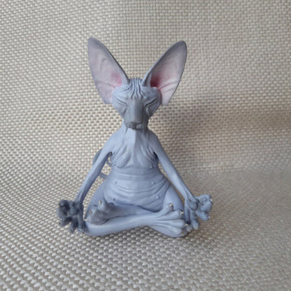 Hairless Cat Meditation Resin Ornament