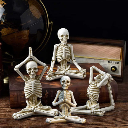 Yoga Skeleton Statue Ornaments Set