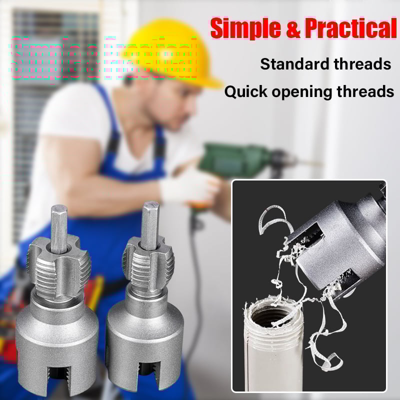 🎁2025 Hot Sale 49% OFF🔥-Electric Drill Compatible PVC Pipe Threader Kit