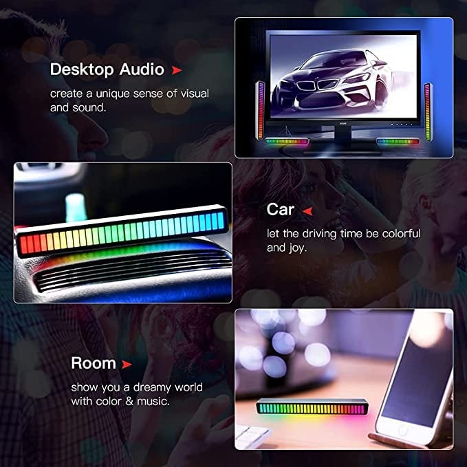 (🔥Last Day Sale-49% OFF)Wireless Sound Activated RGB Light Bar-👍Buy 4 Get 4 Free(Free Shopping)