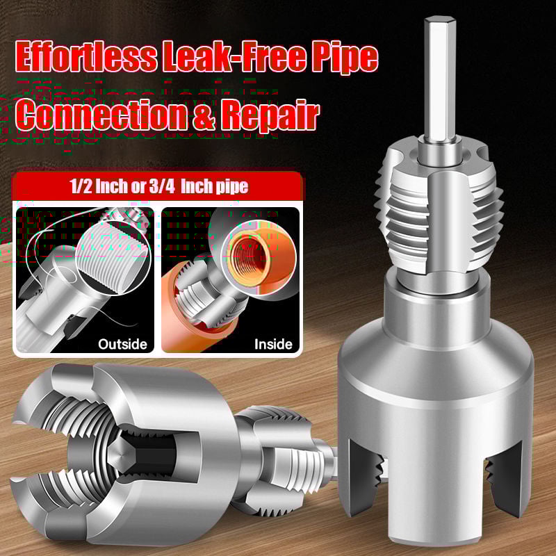 🎁2025 Hot Sale 49% OFF🔥-Electric Drill Compatible PVC Pipe Threader Kit