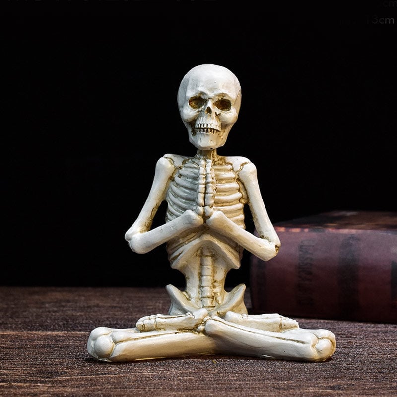 Yoga Skeleton Statue Ornaments Set