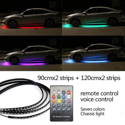 🔥LAST DAY 49% OFF- Car Chassis Flexible RGB Waterproof LED Strip Lights (4PCS)