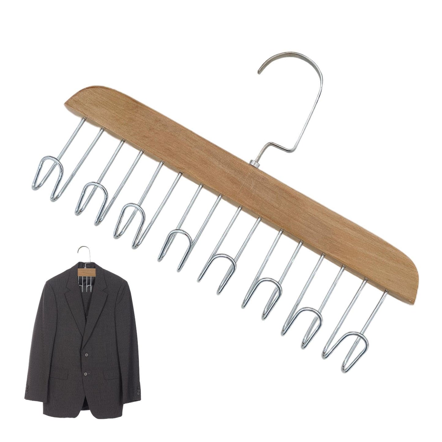 Space Saving Tie Rack for Closet Organizer