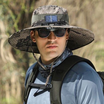 🔥Last Day 49% OFF - Wide Brim Solar Fan Outdoor Fishing Hat-Solar & USB Charging