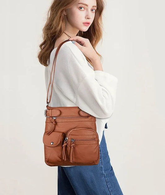 💥2025 HOT SALE- 40% off💥Multi-Pocket Crossbody Bag Soft Leather Shoulder Purse Bag